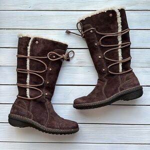 UGG Surfcat Tall Suede Winter Boot Brown size 8